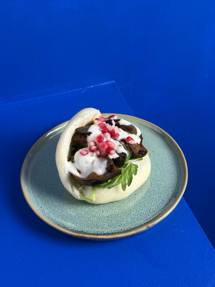 Bao van het moment (grilled eggplant)